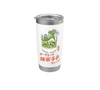 The Great Matcha Latte Wave Japanese Retro Pop Art Gobelet isotherme en acier inoxydable double paroi