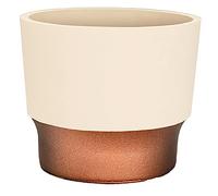 The HC Companies Pot de Fleurs Bisque Vanille avec Fond en cuivre 17,8 cm