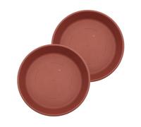 The HC Companies Soucoupe en Plastique pour Pot de Fleurs, pour l'extérieur et l'intérieur, Design Traditionnel pour l'évacuation de l'eau, Durable et élégant, 35,6 cm de diamètre, Argile