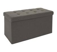 The Home Deco Factory - Banc coffre pliable Eleonor gris Gris G