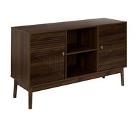 The Home Deco Factory - Buffet 2 portes et 2 niches effet noyer TIFFANY - Marron