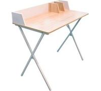 The Home Deco Factory - Bureau industriel Brice - L. 90 x l. 84 cm - Blanc - Brice Blanc G