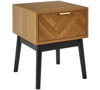Home Deco Factory – Table de chevet Felix HD0303 – Lounge Edition 40x50x40 cm Marron Noir