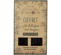 The_home_deco_factory Coffret je fabrique ma bougie - D5,5 x H6,5 cm - Marron