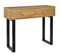 Home Deco Factory – Console Calypso – Moderne pour entrée/salon/bureau, 100x80x35 cm, marron/noir