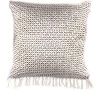 The Home Deco Factory - Coussin à franges Ethnical - L. 40 x l. 40 cm - Blanc - Ethnical Blanc G