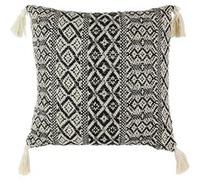 The Home Deco Factory - Coussin à pompons Ethnique - L. 40 x l. 40 cm - Beige Beige G