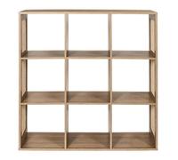 The Home Deco Factory - Etagère de rangement 9 cases Bali en cannage - Marron