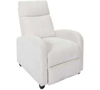 Home Deco Factory – Fauteuil – Scott – Côtelé, ajustable – Beige