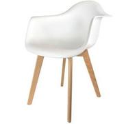 The Home Deco Factory - Fauteuil scandinave enfant - H. 54 cm - Blanc Blanc G