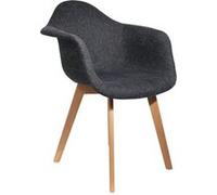 The Home Deco Factory - Fauteuil style scandinave en grosse maille - Noir - Flora Noir