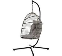 The Home Deco Factory - Fauteuil suspendu en métal et polyester Hanoi G