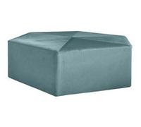 Pouf XXL design velours Giulia - L. 75 x H. 30 cm - Bleu canard