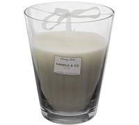 HOME DECO FACTORY - BO5447 Bougie Parfumée en Vase Gris Harmony - Parfum Ambre - Cire de Paraffine - Temps de Combustion 100h - Dimensions 18,7 x 23,3 x 18,7 cm - Hauteur 23 cm