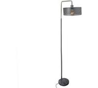The Home Deco Factory - Lampadaire moderne ajouré Yvan - Socle en marbre - H. 152 cm - Gris - Yvan Gris G