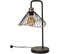 Lampe à Poser - Home Deco Factory - Abat Jour - Noir - Rotin