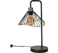 Lampe à Poser - Home Deco Factory - Abat Jour - Noir - Rotin