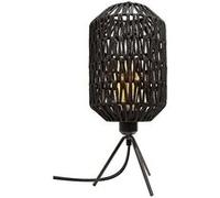 The Home Deco Factory - Lampe à poser effet corde et métal 48.5 cm Noir G