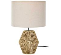 HOME DECO FACTORY - LA0111 Lampe de Table Bohème Chic en Corde Tressée avec Abat-Jour Beige - Conçu pour Salon ou Chambre - Taille H35 cm - Couleur Naturel