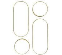 The Home Deco Factory - Lot de 4 miroirs ronds et ovales - Doré - VERSA Or G