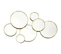 The_home_deco_factory lot de 6 miroirs muraux ronds - Or