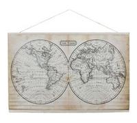 The Home Deco Factory - Mappemonde murale en textile Marron G
