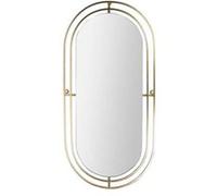 The Home Deco Factory - Miroir art déco en métal doré 90 cm Jaune, Doré G
