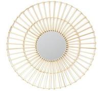 The Home Deco Factory - Miroir Rond en rotin - Diam 75 cm Marron G