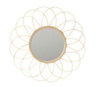 The Home Deco Factory - Miroir Rosace en rotin - Diam 56 cm
