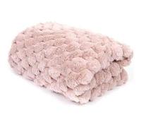 Plaid Imitation Fourrure Uni Opulence 120x150cm Rose