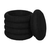 Home Deco Factory Pouf Atom 2-en-1 en tissu coloré Noir