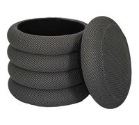 The home deco factory Pouf-coffre Atome - Gris foncé