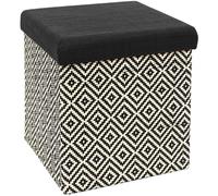 The Home Deco Factory Pouf Coffre Pliable - Mirage Noir