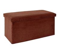 The home deco factory pouf-coffre pliable - Terracotta