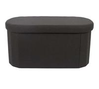 The home deco factory pouf-coffre rond - Noir