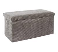 The home deco factory Pouf-coffre velours - Taupe