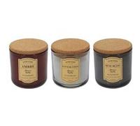 The Home Deco Factory - Set de 3 bougies avec bouchons en liège Apothicaires 10 cm NC G