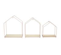 HOME DECO FACTORY - HD4450 Étagères Décoratives en Bois - Design Moderne et Élégant, Rangement Pratique pour Salon ou Chambre - Grande Taille - Couleur Rose