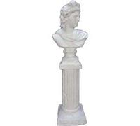 The Home Deco Factory - Statue buste blanc en magnésia 19 x 16 x 63.5 cm Blanc G