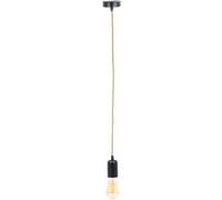 The Home Deco Factory - Suspension ampoule Indus - H. 100 cm - Noir et or - Indus Noir G