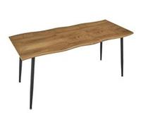 The Home Deco Factory - Table à manger extensible forme organique 4 à 6 places ABBOTT - Marron et noir - ABBOTT Marron G