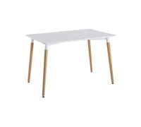 The home deco factory Table à manger scandinave - Blanc