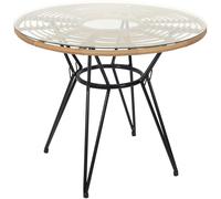 The home deco factory Table de jardin rectangulaire - Noir