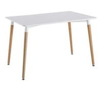 The home deco factory Table à manger scandinave - Blanc