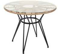 The Home Deco Factory - Table repas ronde intérieur extérieur Surabaya Noir G