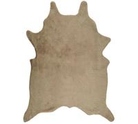 Tapis en fausse fourrure Peau de bête 120 x 2 x 158 cm taupe.