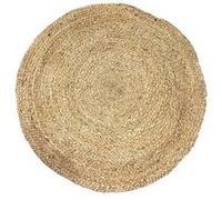 Tapis rond en jute ethnique Home - Diam. 120 cm - Beige