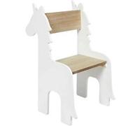 The Home Deco Kids - Chaise enfant en bois Animal Licorne Blanc G