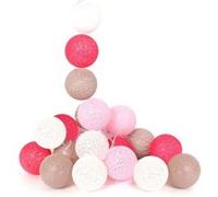 The Home Deco Light - Guirlande lumineuse boules 10 LEDs 175 cm Rose, NC G