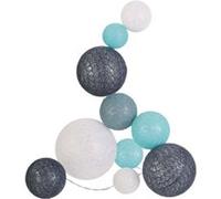 The Home Deco Light - Guirlande lumineuse boules colorées 10 leds multi-tailles bleu, gris, blanc Bleu, Gris, Blanc G
